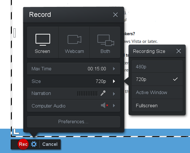 screencast-o-matic online screen recorder