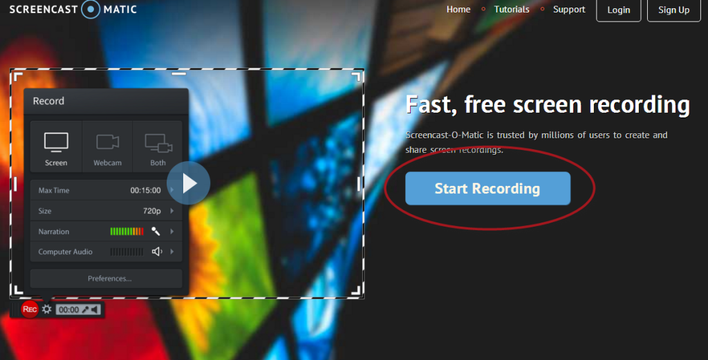 screencastomatic free recorder
