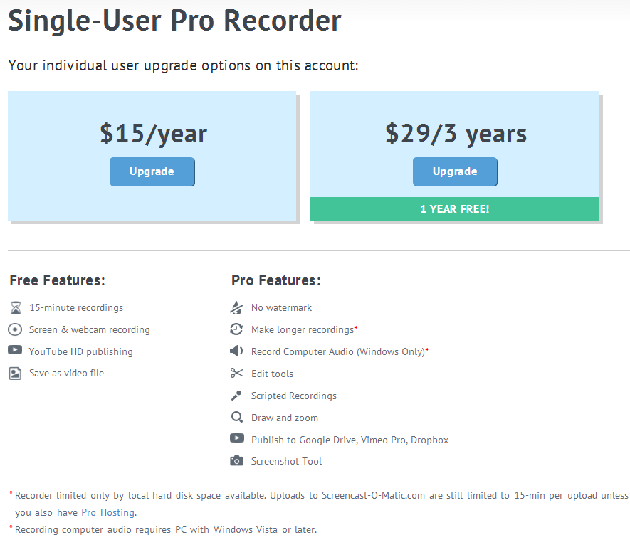 screencastomatic free recorder