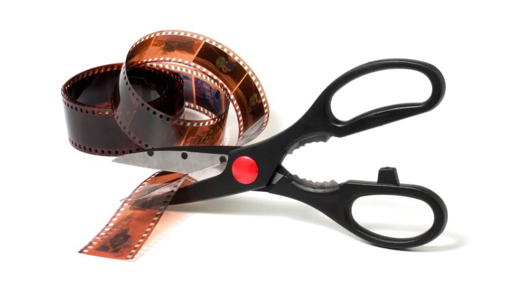 scissors cutting tape