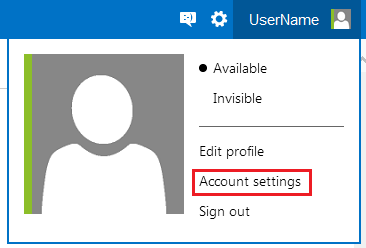 How to update Microsoft Acccount Settings