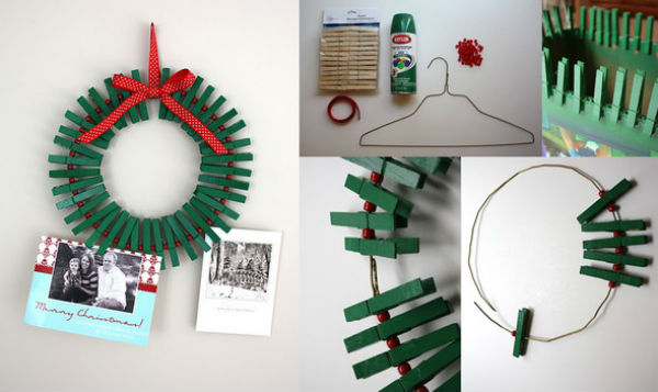 Clothespin wreath