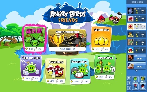 can angry bird friends only be played with a social media account