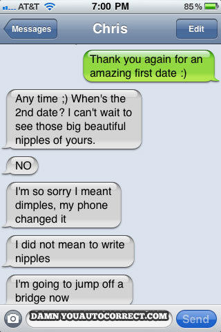 autocorrect fail: Bad dialog after first date