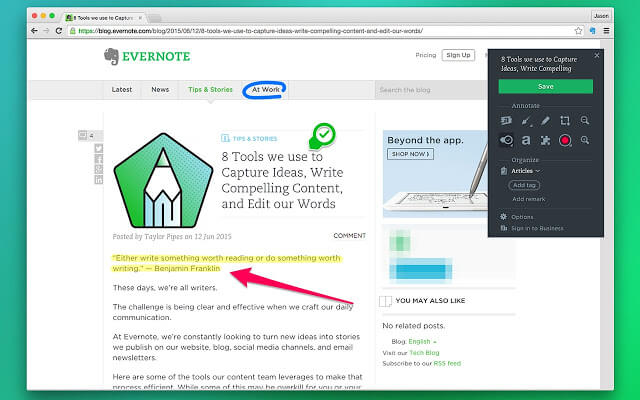 ad to evernote chrome extension