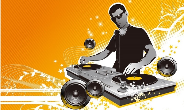 2D DJ stock image