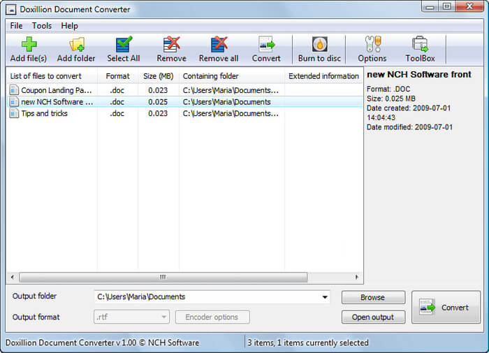 nch doxillion document converter