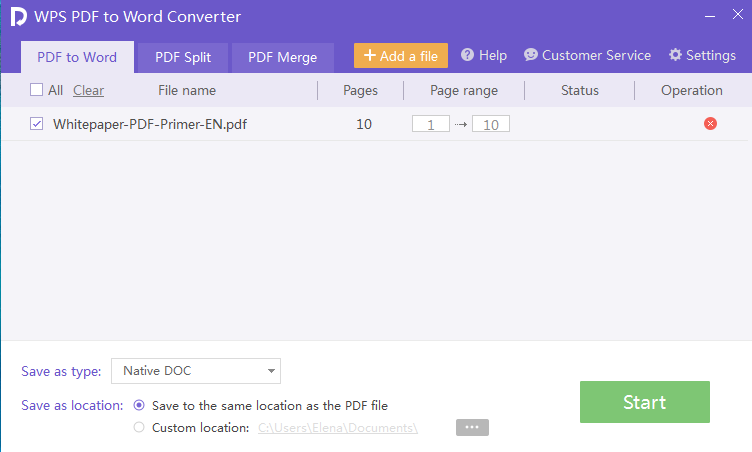 pdf to docx converter free online