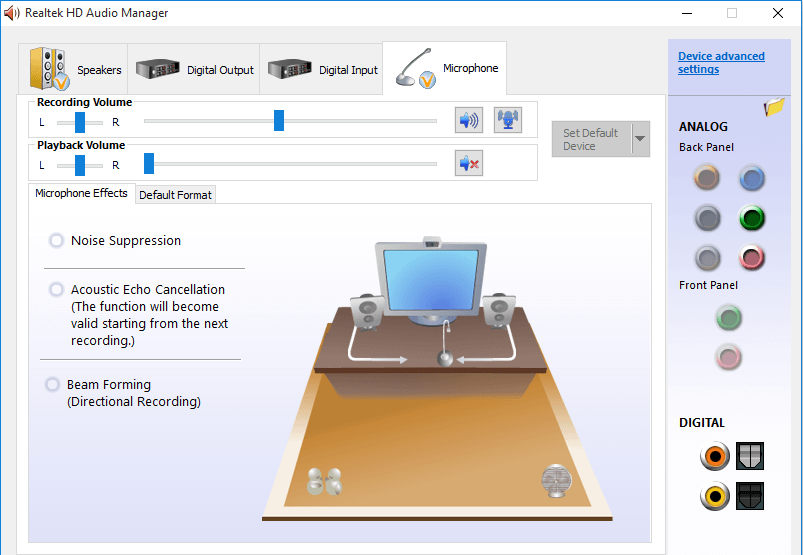 Change Audio Driver Settings