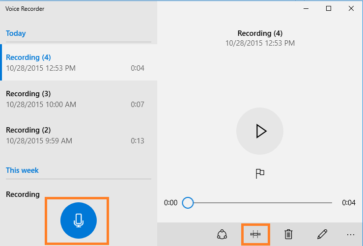 microsoft voice recorder