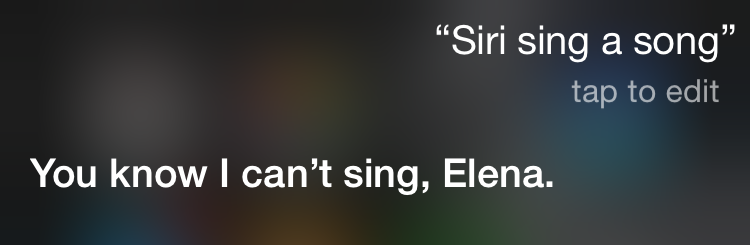 Siri sings