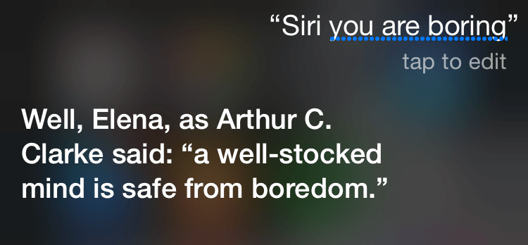 siri boring