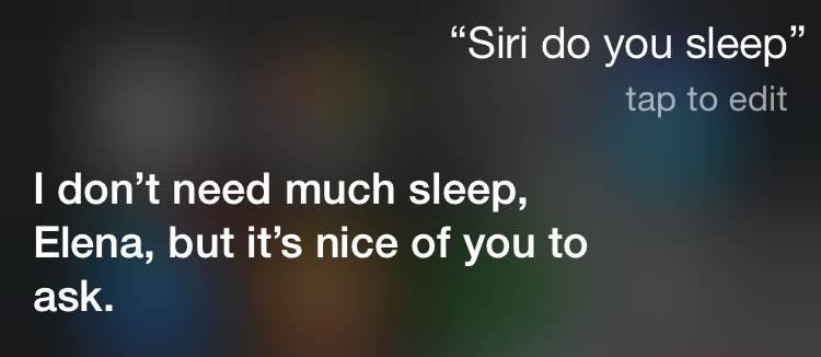 siri sleep