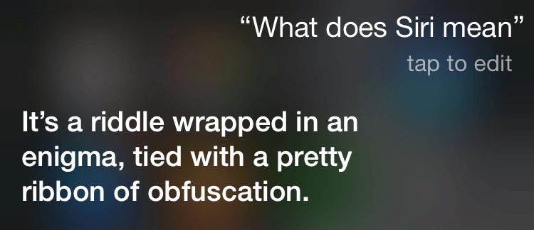 weird siri questions: what does siri mean