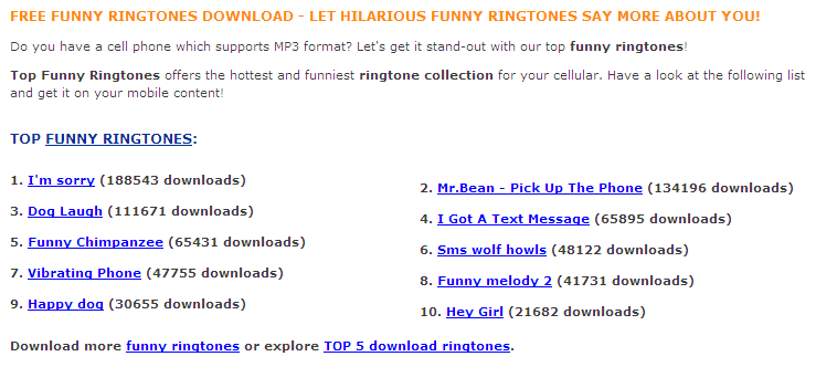 funny ringtones for cell phones free