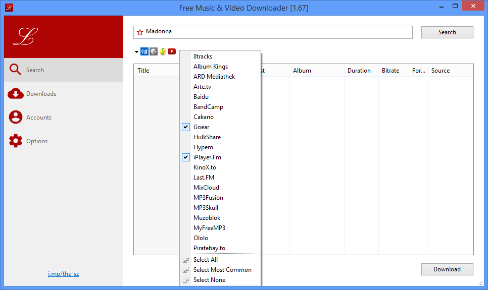 Free Music and Video Downloader