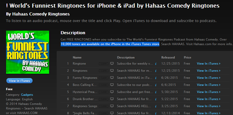 Hahaas Comedy ringtones