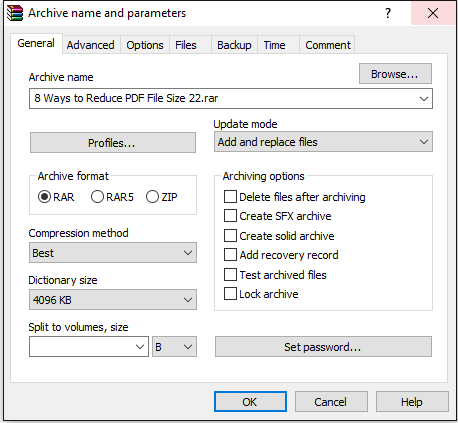 how to compress picture file sizes