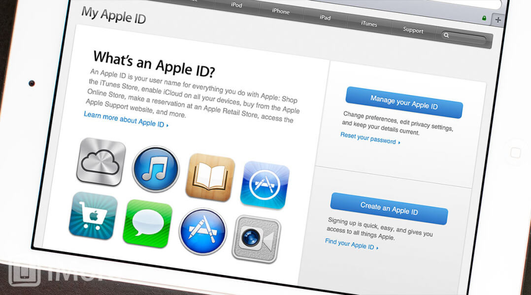 Apple id site preview