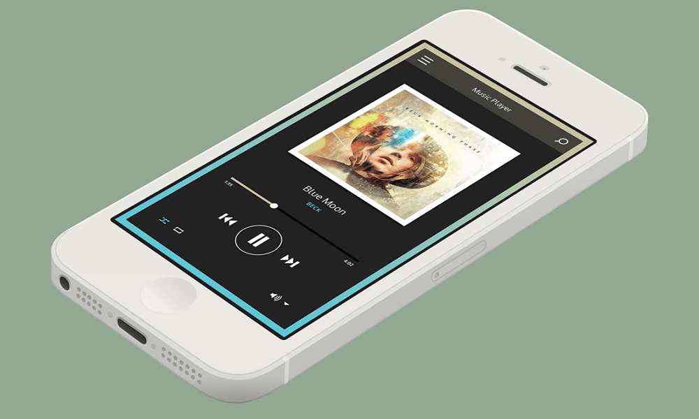 iphone with music app