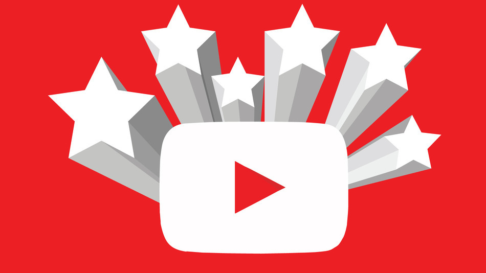 youtube logo with stars
