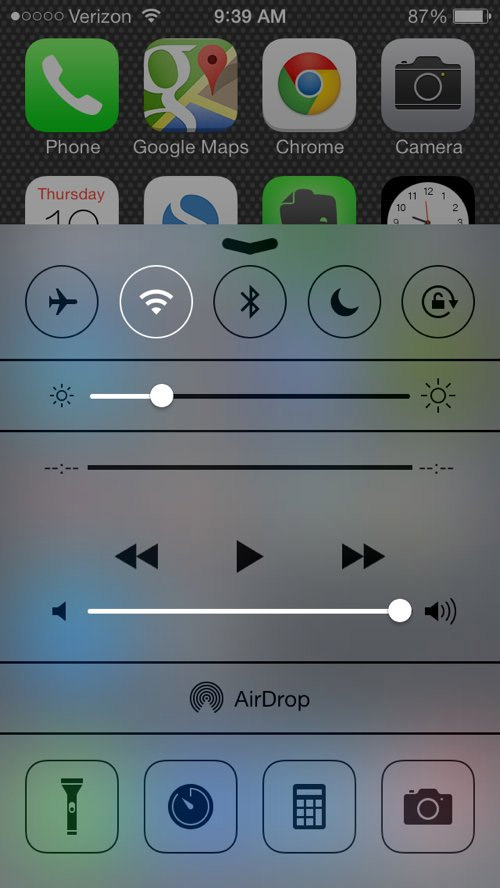 Adjust the volume with the volume buttons or the slider in Control Center