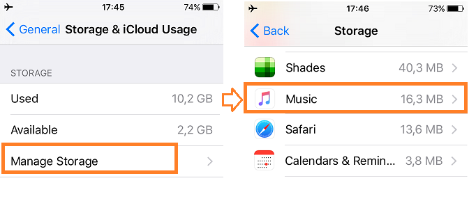 Manage Music Storage of iPhone