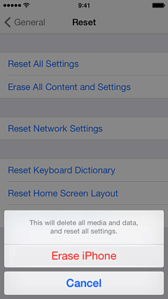 erase iphone