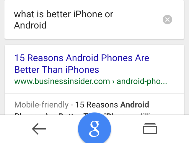 ok google android vs iphone