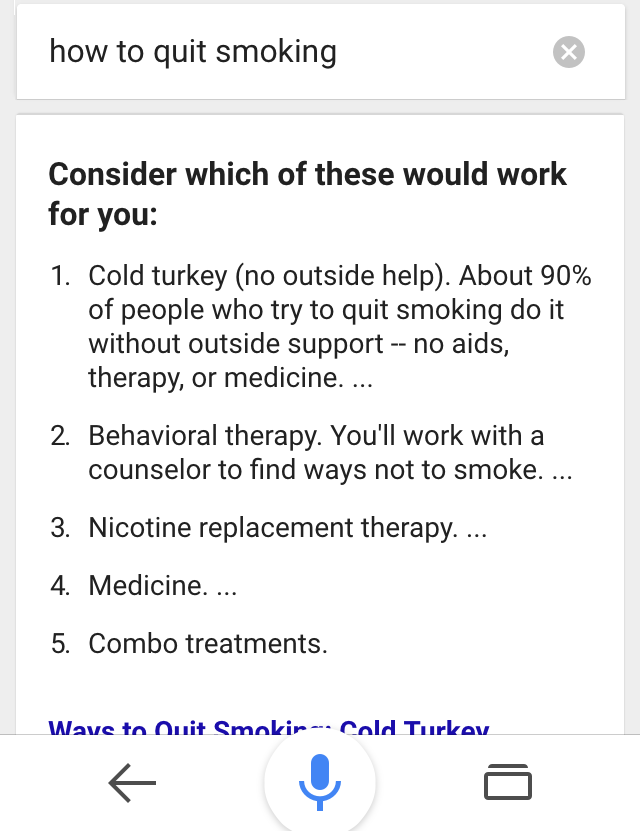 ok google how to quit smoking