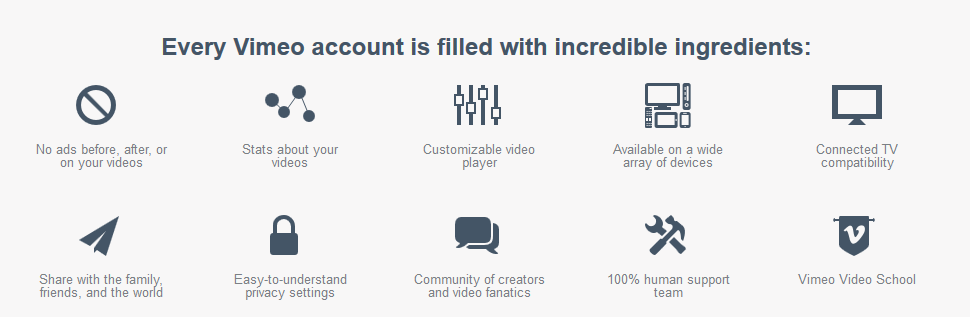 vimeo create account