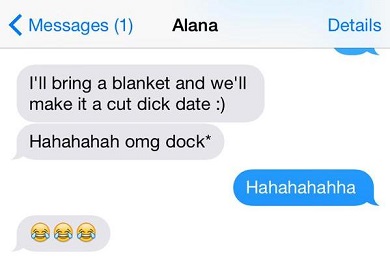 date with blanket autocorrect fail