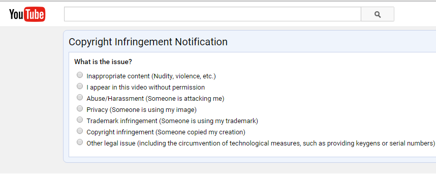 YouTube Copyright Complaint