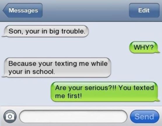 funny mom texting