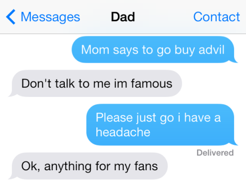 funny parents texting