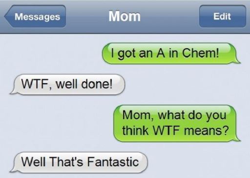 mom and wtf
