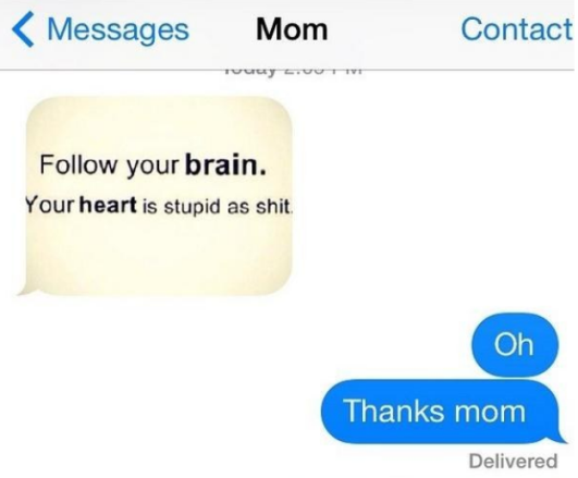 mom gives advice