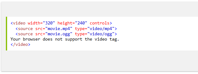 video tag responsive html5