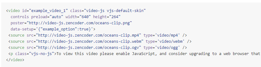 videojs code