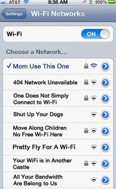 funny network name mum