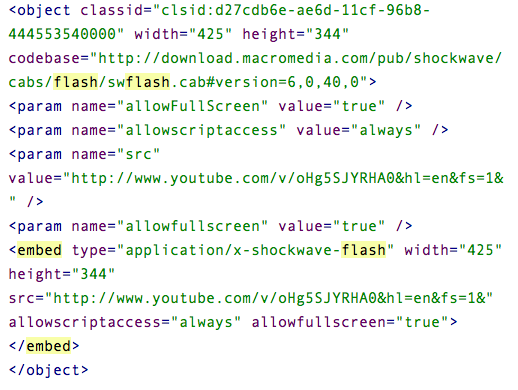 flash code example