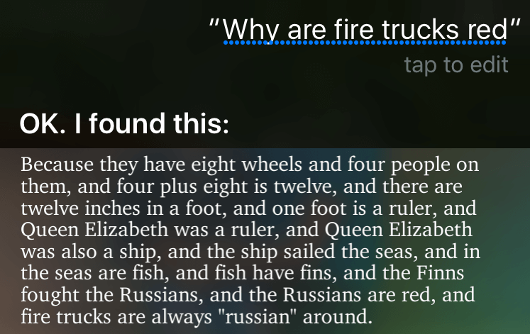 siri firetrucks