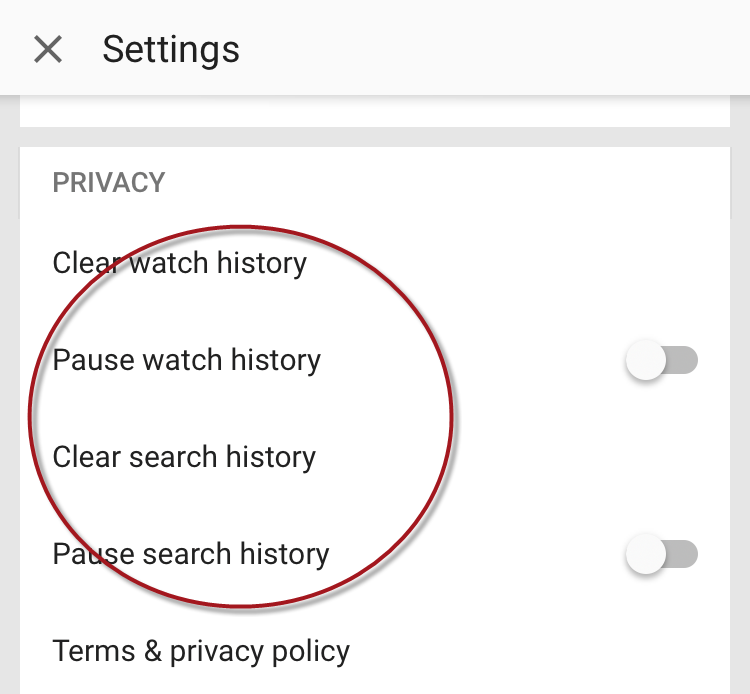 clear history