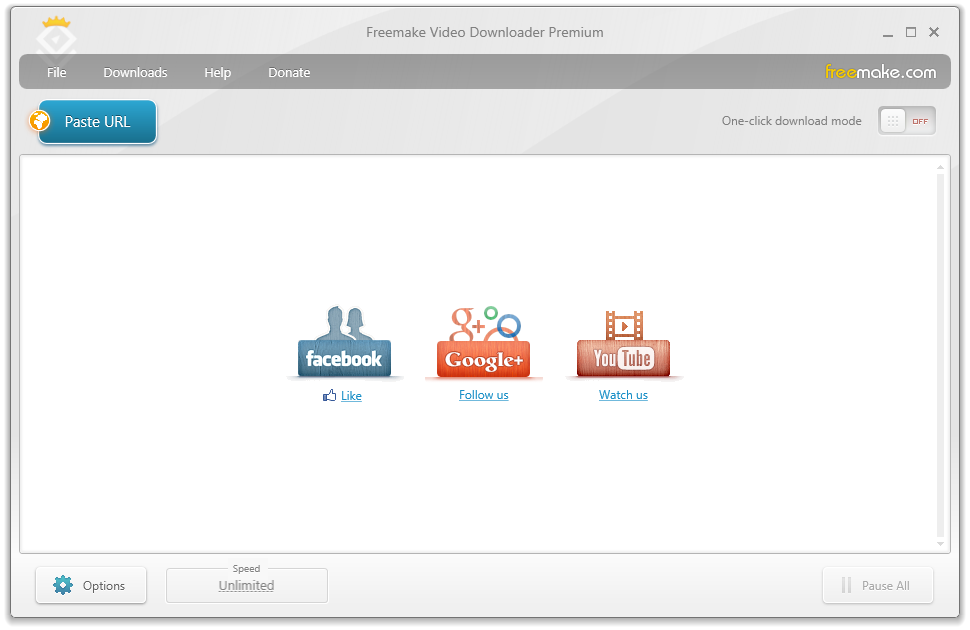 Freemake Video Downloader interface