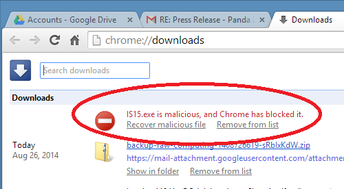 how to unblock malicious download chrome