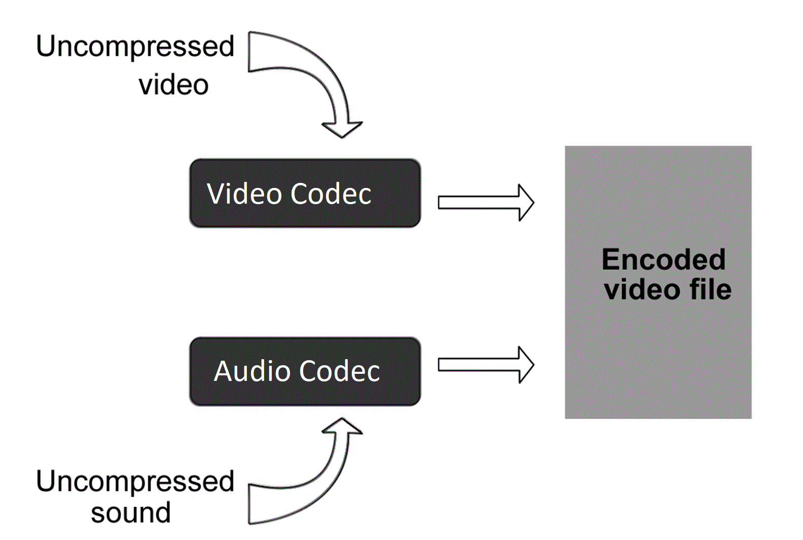 video codec transformation in a file