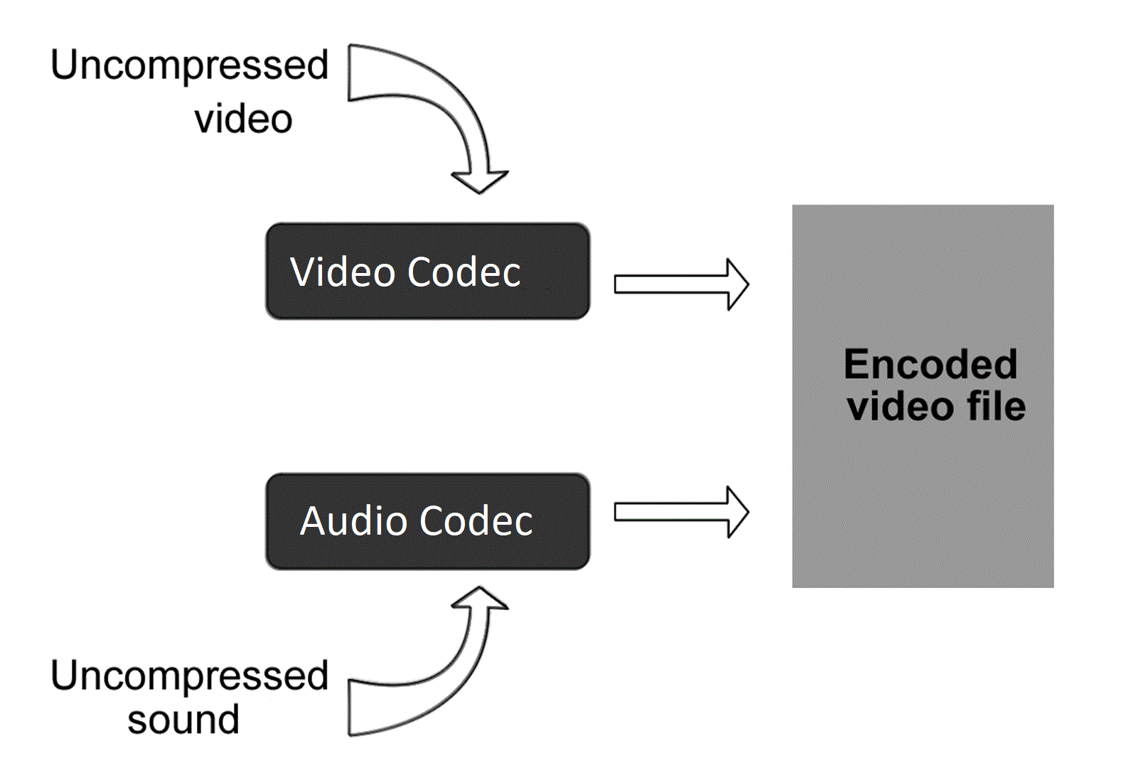 video codec transformation i en fil