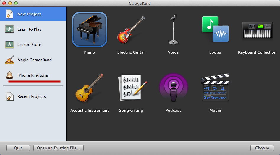 garageband on iphone make ringtone