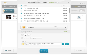 Paste YouTube playlist URL in downloader (thumbnail)